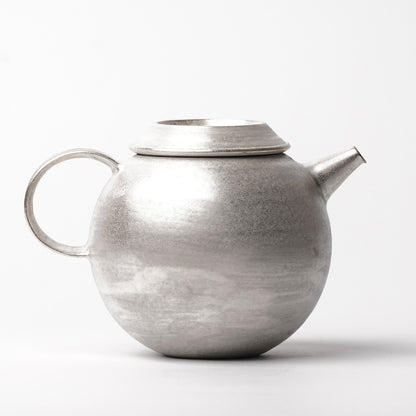 Hands of Mino Exhibition Tatsuya Hattori Tea Pot with silver