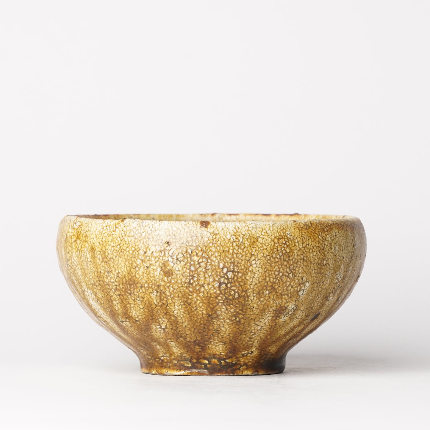Futoshi Yamashita Volcanic Ash Glaze Yellow Chawan Matcha Bowl