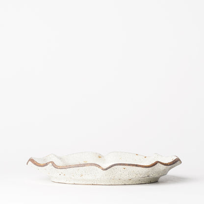 Futoshi Yamashita Volcanic Pottery White Rinka Plate