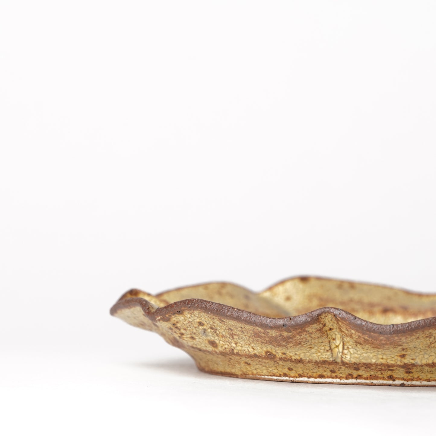 Futoshi Yamashita Volcanic Pottery Yellow Rinka Plate