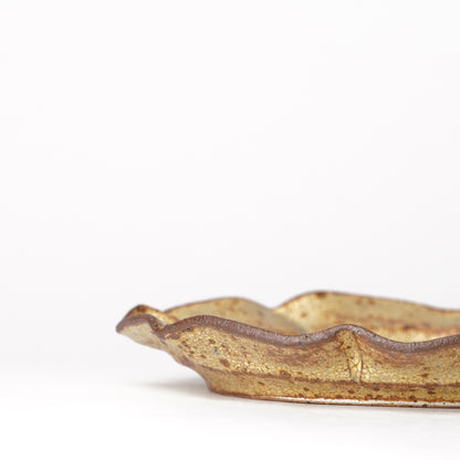 Futoshi Yamashita Volcanic Pottery Yellow Rinka Plate