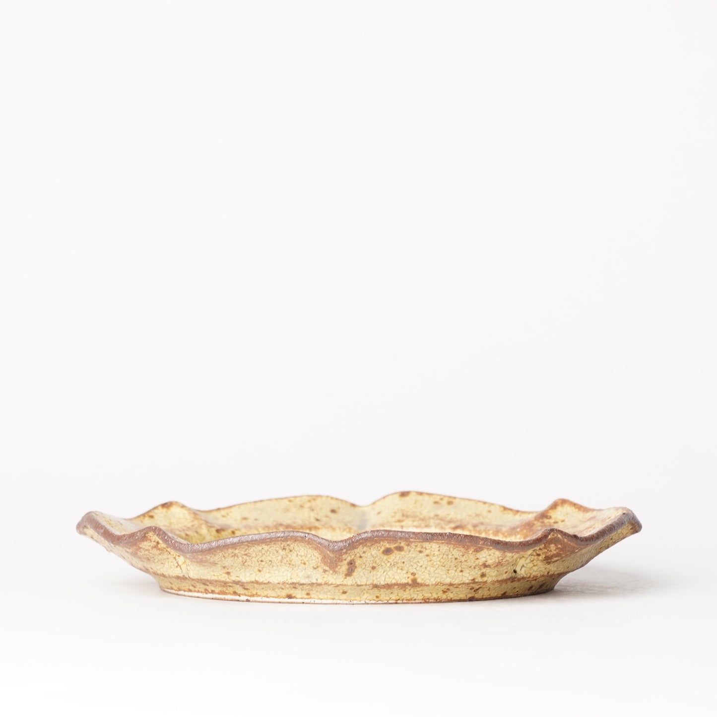 Futoshi Yamashita Volcanic Pottery Yellow Rinka Plate