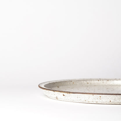 Futoshi Yamashita Volcanic Pottery White Dinner Plate