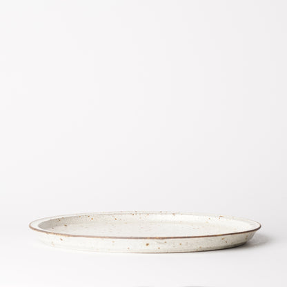 Futoshi Yamashita Volcanic Pottery White Dinner Plate