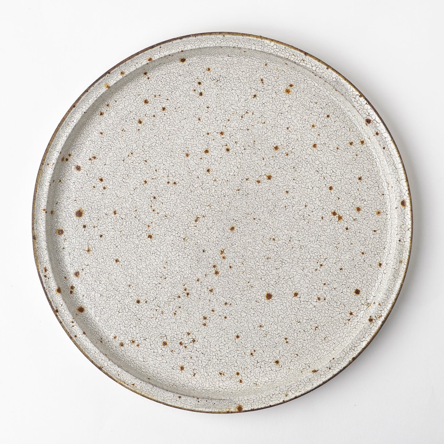 Futoshi Yamashita Volcanic Pottery White Dinner Plate