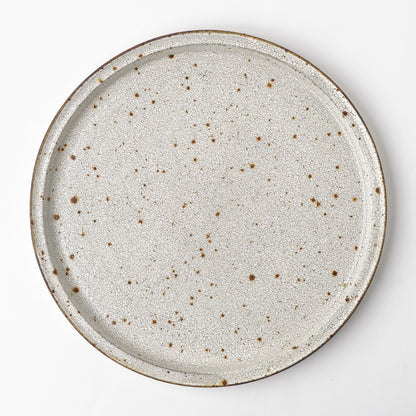 Futoshi Yamashita Volcanic Pottery White Dinner Plate