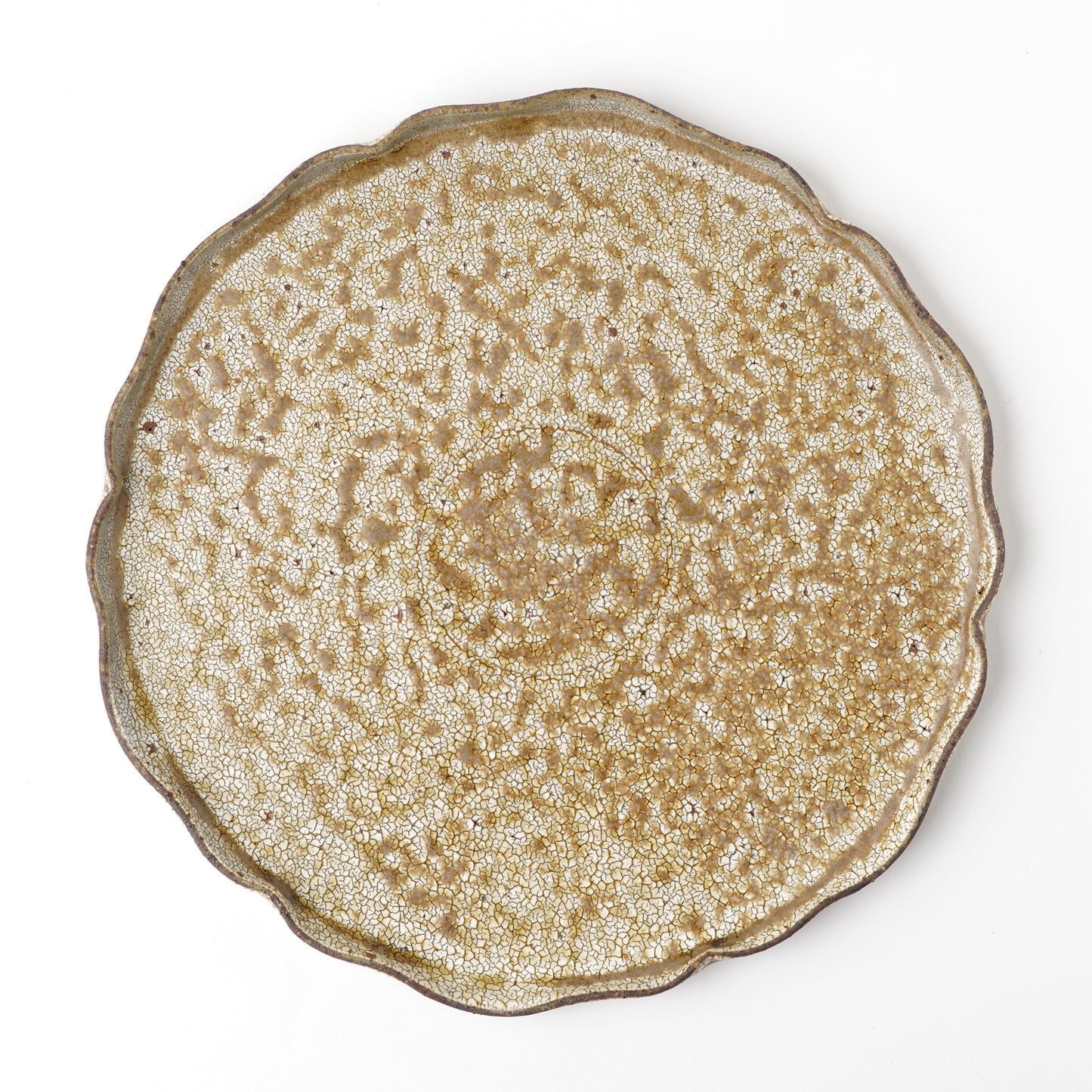 Futoshi Yamashita Volcanic Ash Glaze White Rinka Dinner Plate
