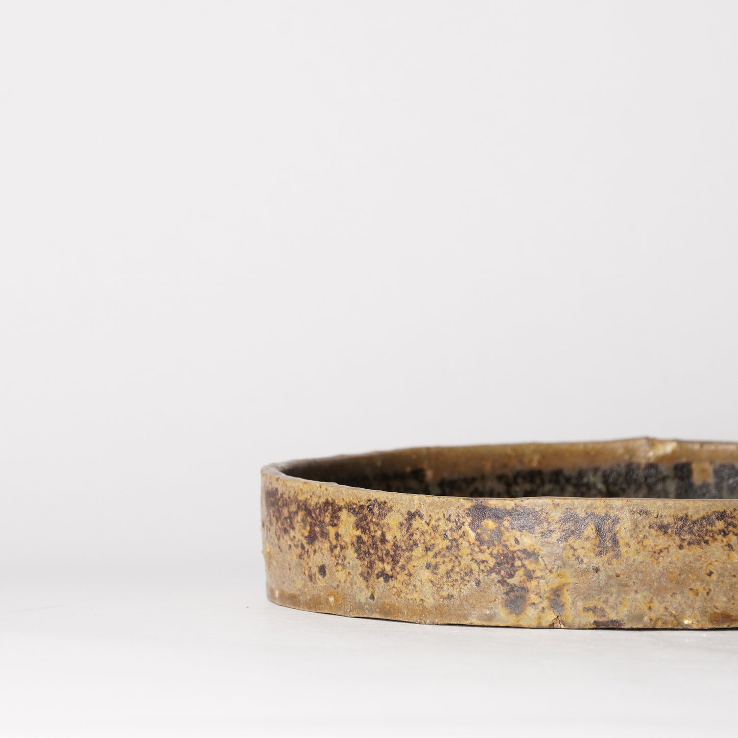 Futoshi Yamashita Volcanic Ash Glaze High Edge Plate