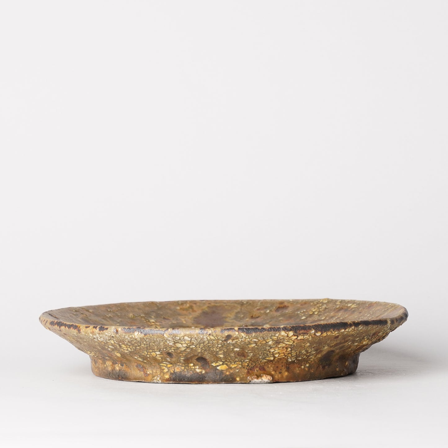 Futoshi Yamashita Volcanic Ash Glaze Rim Plate