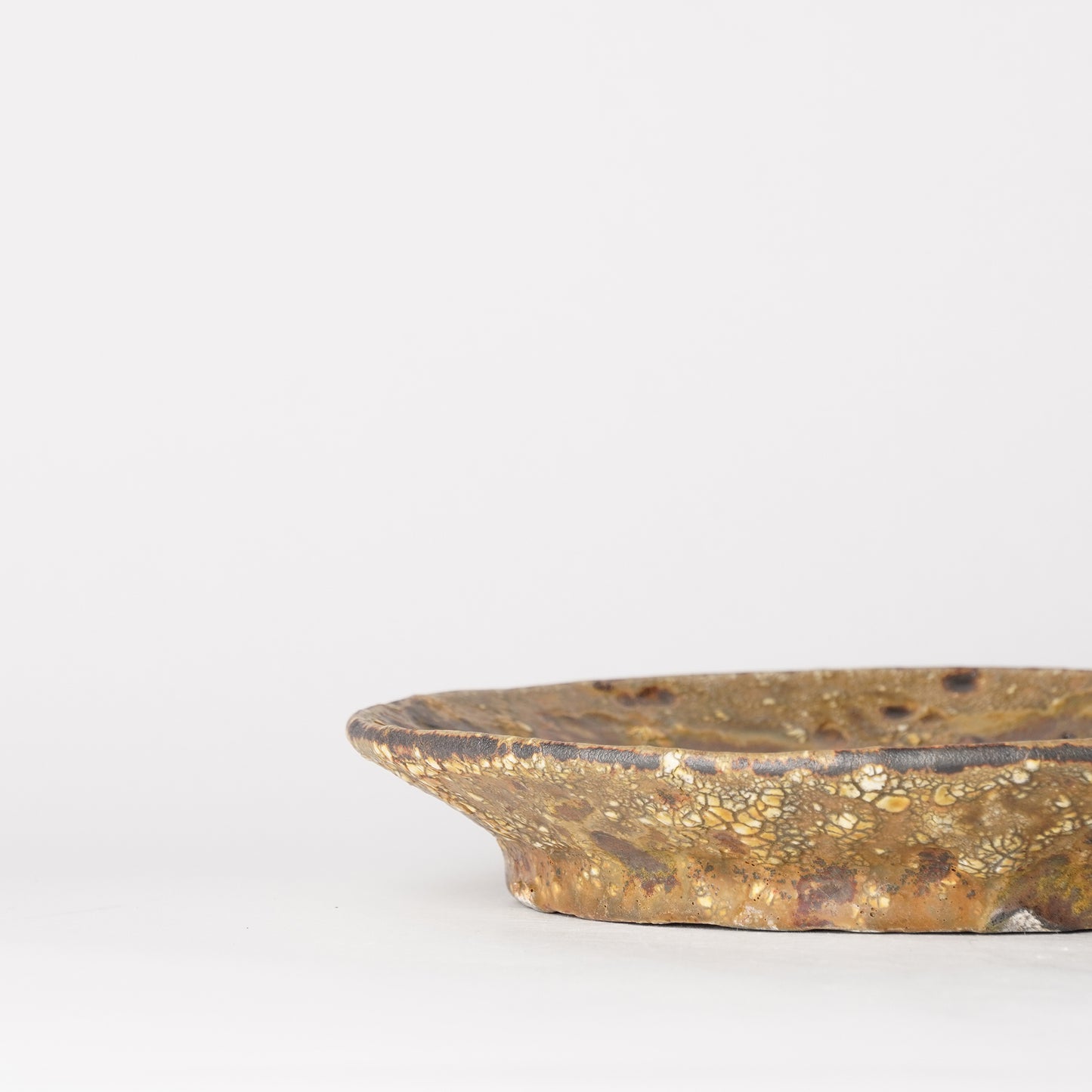 Futoshi Yamashita Volcanic Ash Glaze Rim Plate