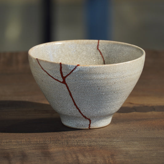 Kintsugi Hyouzangama Kairagi Crackle Glaze Donburi Bowl