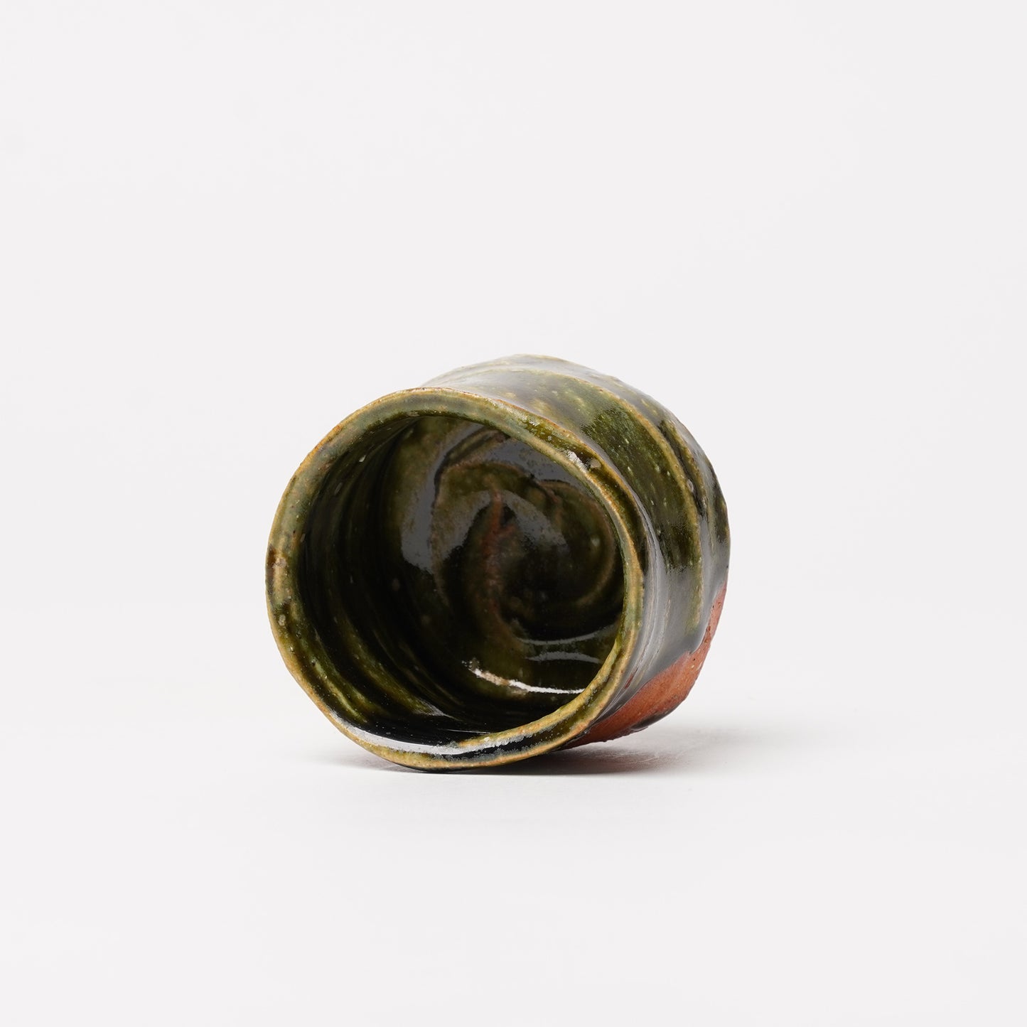 Takuya Kanamoto Oribe Glaze Guinomi Sake Cup