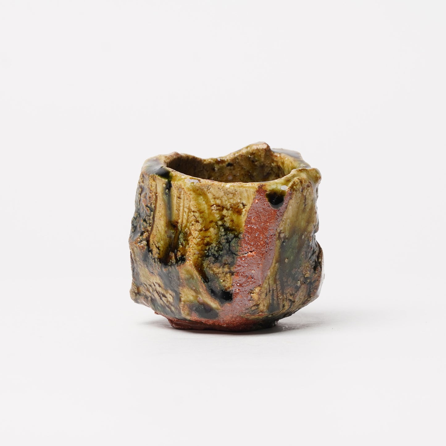 Takuya Kanamoto Oribe Glaze Guinomi Sake Cup
