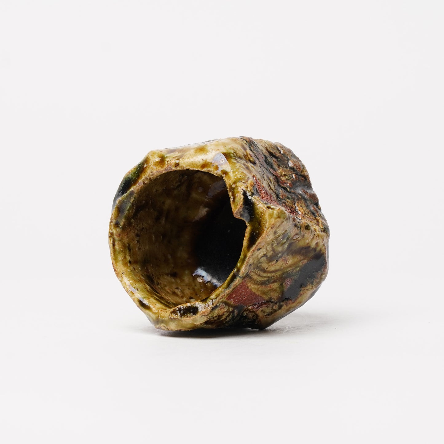 Takuya Kanamoto Oribe Glaze Guinomi Sake Cup