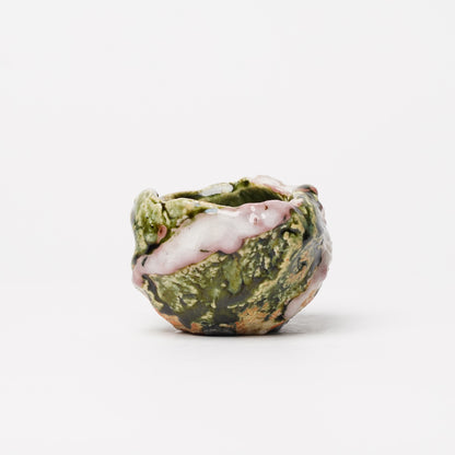 Takuya Kanamoto Oribe Glaze Guinomi Sake Cup