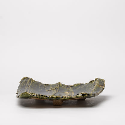 Takuya Kanamoto Oribe Glaze Trapezoid Plate