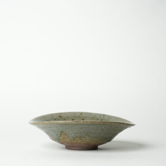 Takeryo Kawaguchi Oval Bowl Ash Glaze