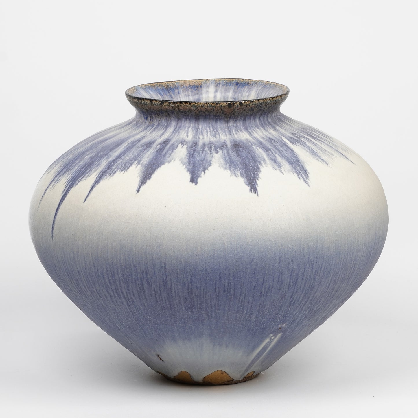 Nobuhito Nakaoka Colored Ash Glaze Extra Large Vase with Gold