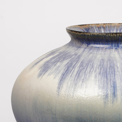 Nobuhito Nakaoka Colored Ash Glaze Extra Large Vase with Gold