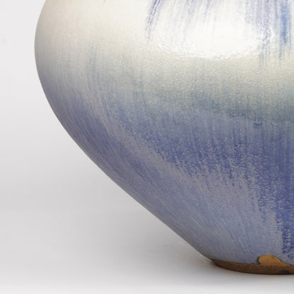 Nobuhito Nakaoka Colored Ash Glaze Extra Large Vase with Gold