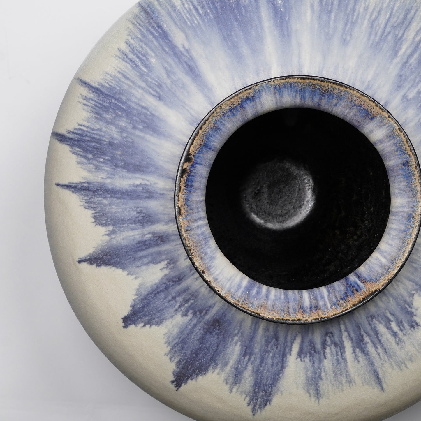 Nobuhito Nakaoka Colored Ash Glaze Extra Large Vase with Gold