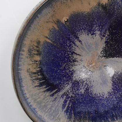 Nobuhito Nakaoka Colored Ash Glaze Extra Large Bowl with Gold