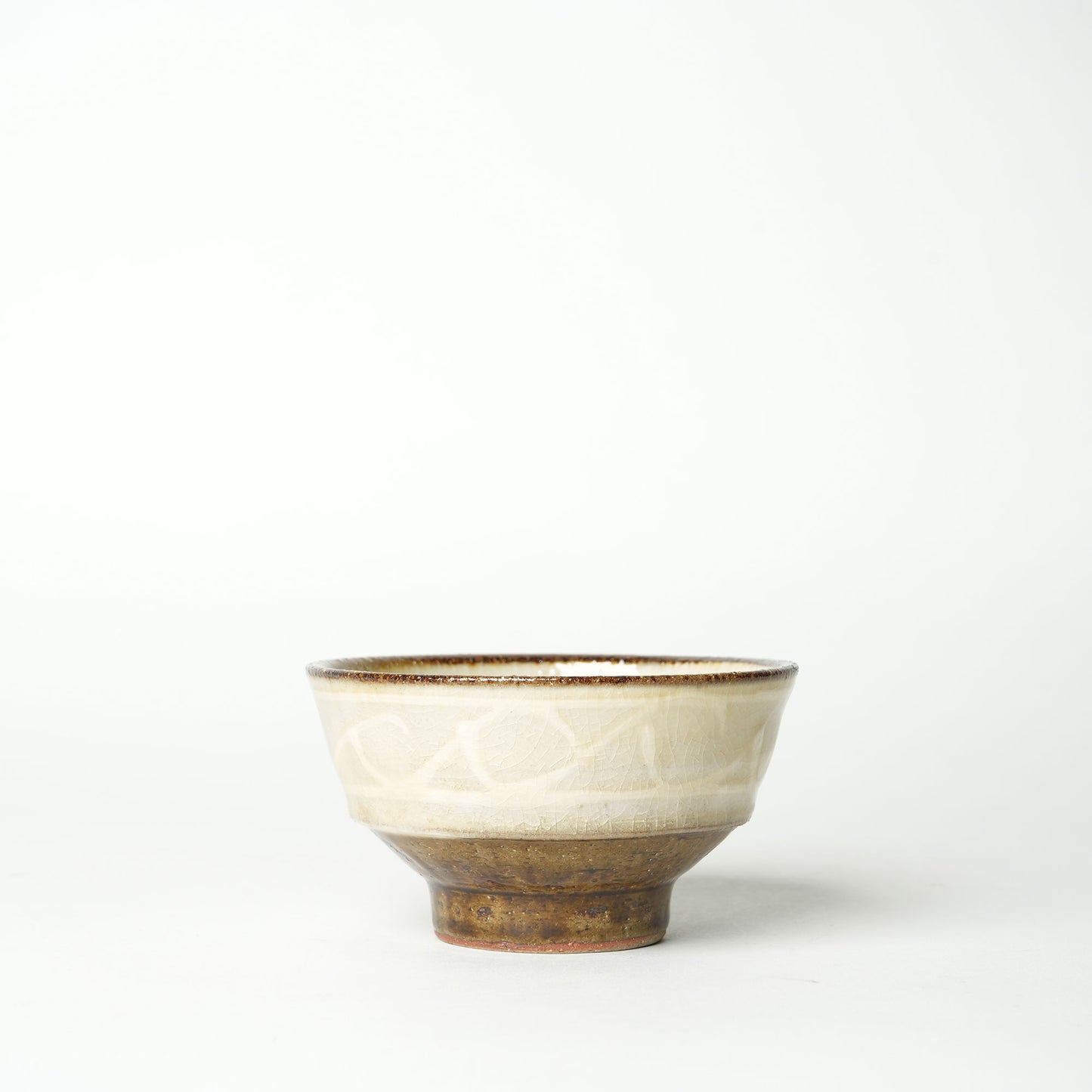 Fumotogama Shodaiyaki Slipware Rice Bowl