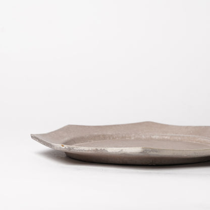 Yuta Tsukamoto Octagon Dinner Plate Soft Silver