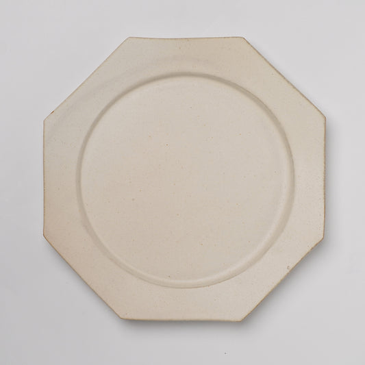 Yuta Tsukamoto Octagon Dinner Plate White
