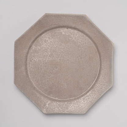 Yuta Tsukamoto Octagon Dinner Plate Soft Silver