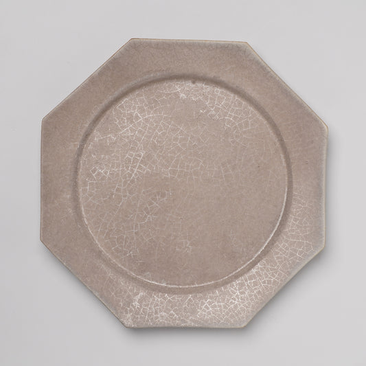 Yuta Tsukamoto Octagon Dinner Plate Soft Silver