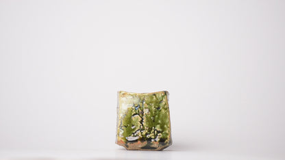 Takuya Kanamoto Oribe Glaze Guinomi Sake Cup