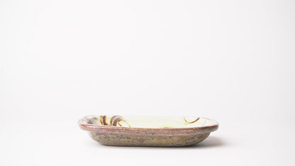 Fumotogama Shodaiyaki Slipware Rectangle Mini Plate