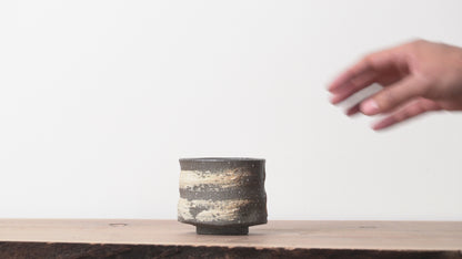 Shigarakiyaki Hakeme Yunomi Teacup Woodfired