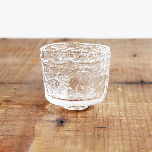 Daisaku Hashimura Double Crack Glass Guinomi Sake Cup