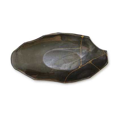 Toru Kikuchi KINTSUGI Oval Plate Large GOLD