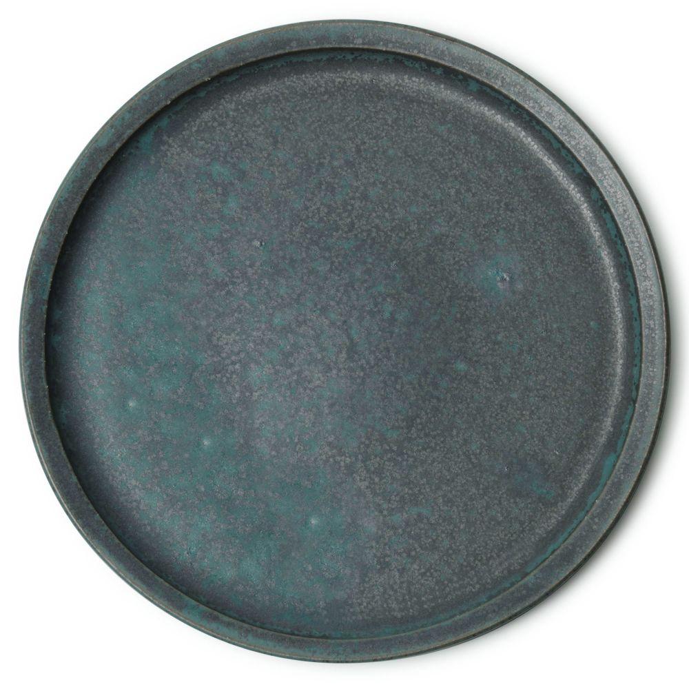 Yoko Onda Round Plate Blue Bronz 26cm