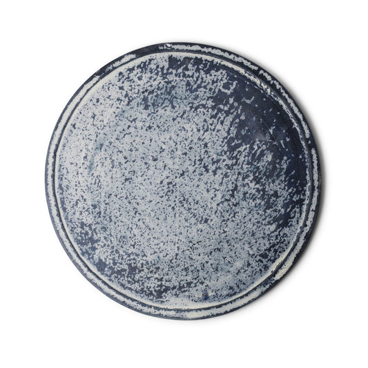Nobuko Konno  Round Plate Spot Blue L