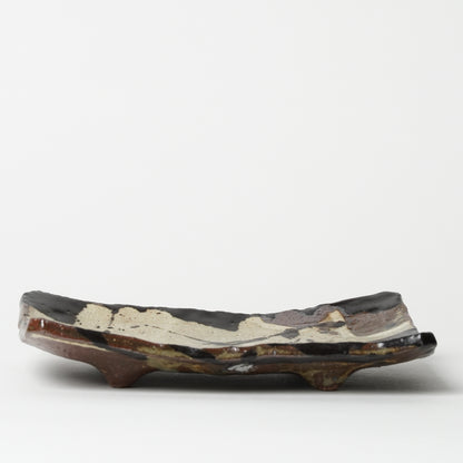 Junri Hamada Kuro Oribe Rectangle Plate