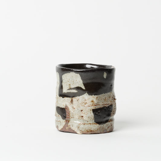 Junri Hamada Kuro Oribe Yunomi Guinomi Sake/ Tea Cup