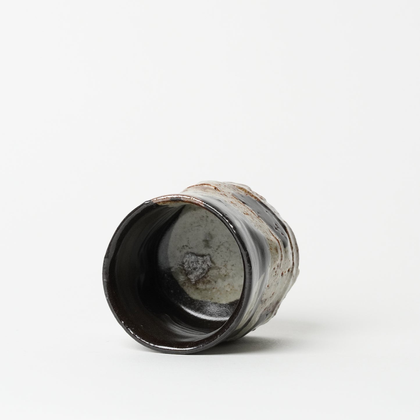 Junri Hamada Kuro Oribe Yunomi Guinomi Sake/ Tea Cup