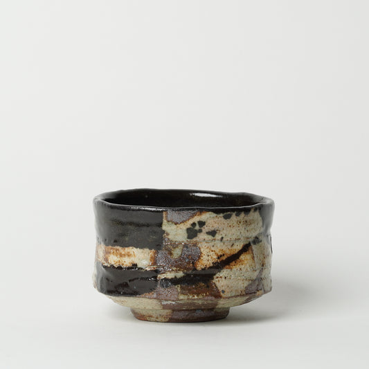 Junri Hamada Kuro Oribe Chawan Matcha Bowl Yunomi Tea Cup