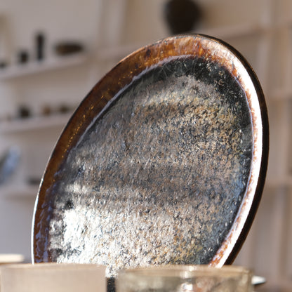 Futoshi Yamashita Volcanic Pottery Large Plate