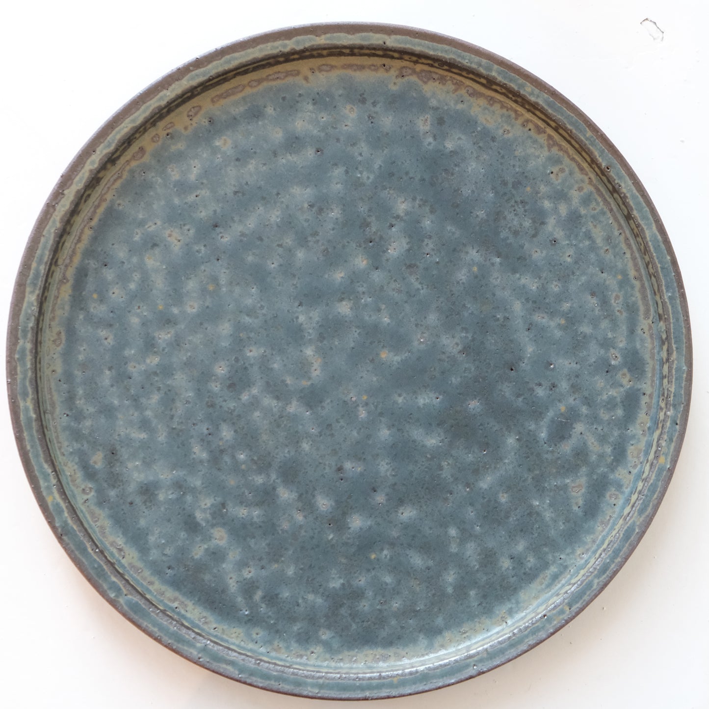 Futoshi Yamashita Volcanic Ash Glaze Indigo Large Rim Plate