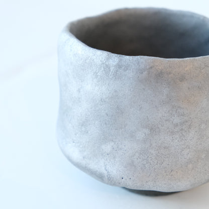 Yusuke Wakasa Matchawan Matcha Tea Bowl Silver