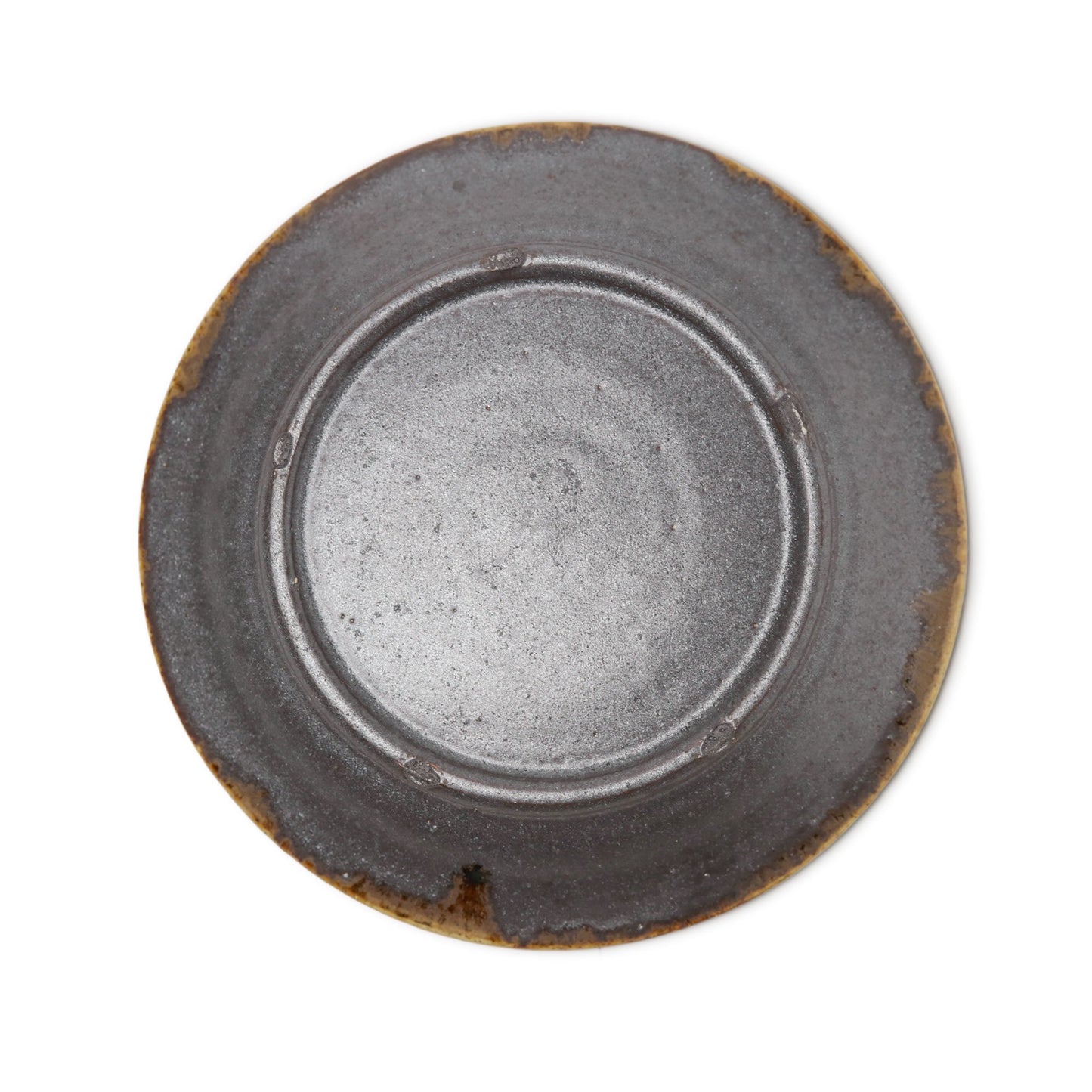 Kei Kawachi Round Plate  Black Amber