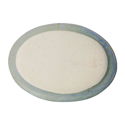 Keiko Nakamura  Oval Plate Light Blue
