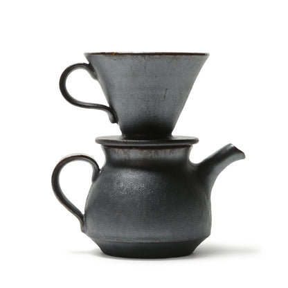 Kei Kawachi  Coffee Dripper Set Black Amber