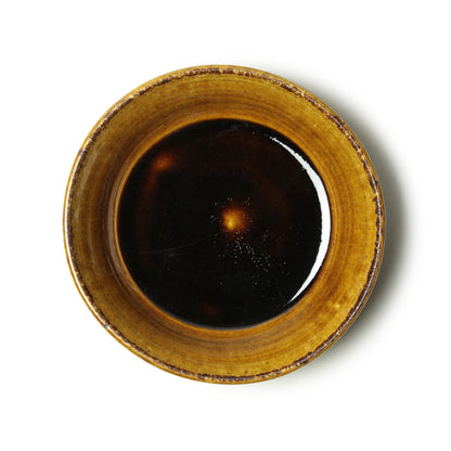 Kei Kawachi  Large Trapezoidal Bowl  Amber