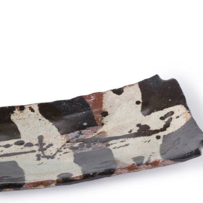 Junri Hamada Kuro Oribe Long Rectangle Plate